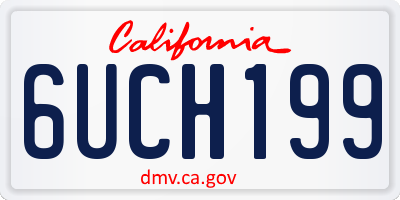 CA license plate 6UCH199