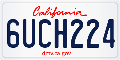 CA license plate 6UCH224