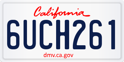 CA license plate 6UCH261