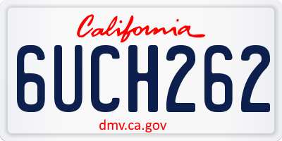 CA license plate 6UCH262
