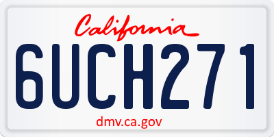 CA license plate 6UCH271