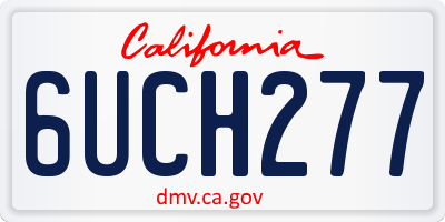 CA license plate 6UCH277