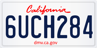 CA license plate 6UCH284