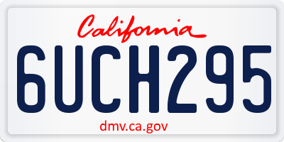 CA license plate 6UCH295