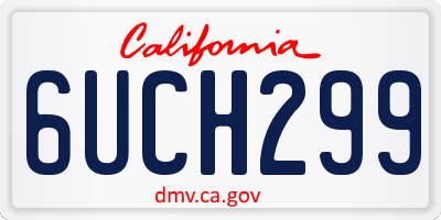 CA license plate 6UCH299