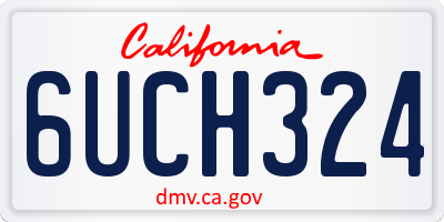 CA license plate 6UCH324
