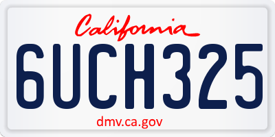 CA license plate 6UCH325