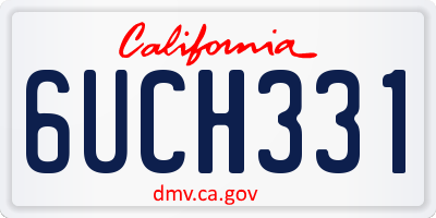 CA license plate 6UCH331