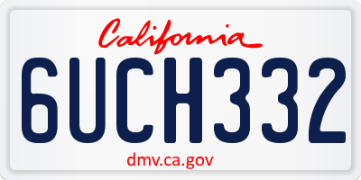 CA license plate 6UCH332