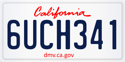 CA license plate 6UCH341