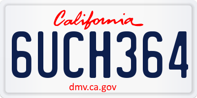 CA license plate 6UCH364