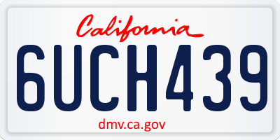 CA license plate 6UCH439