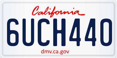 CA license plate 6UCH440