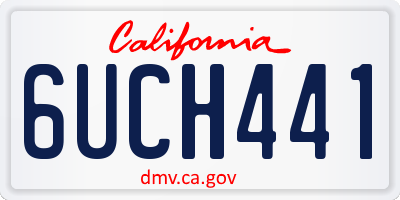 CA license plate 6UCH441