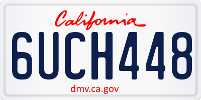 CA license plate 6UCH448