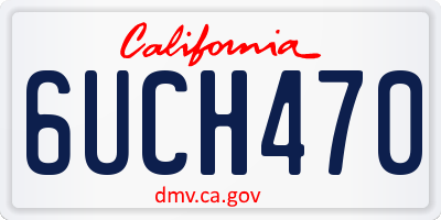 CA license plate 6UCH470