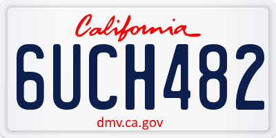CA license plate 6UCH482