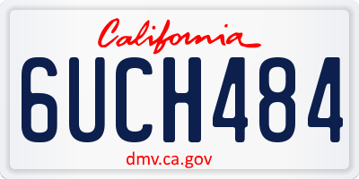 CA license plate 6UCH484