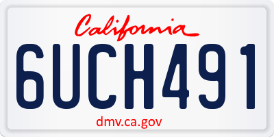CA license plate 6UCH491