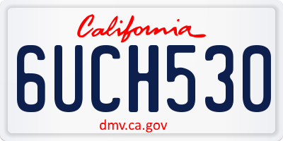 CA license plate 6UCH530