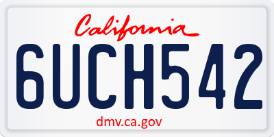 CA license plate 6UCH542