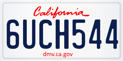 CA license plate 6UCH544