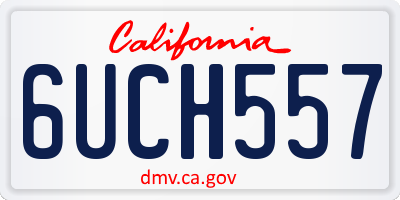 CA license plate 6UCH557