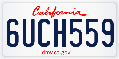 CA license plate 6UCH559