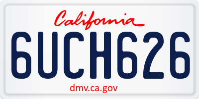 CA license plate 6UCH626
