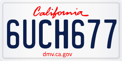 CA license plate 6UCH677