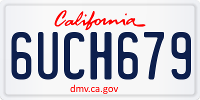 CA license plate 6UCH679