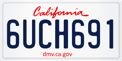 CA license plate 6UCH691