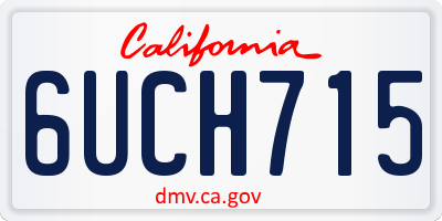 CA license plate 6UCH715