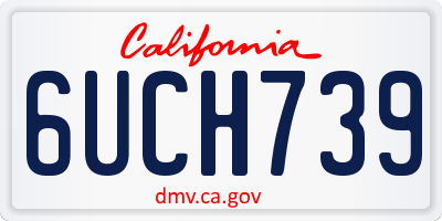 CA license plate 6UCH739