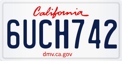 CA license plate 6UCH742