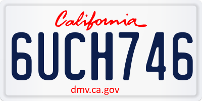 CA license plate 6UCH746