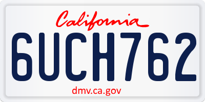 CA license plate 6UCH762