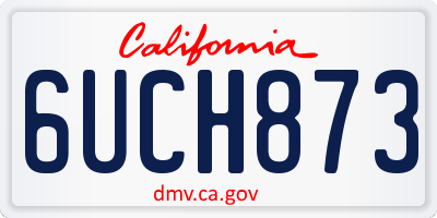CA license plate 6UCH873