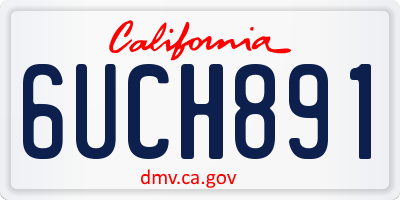 CA license plate 6UCH891