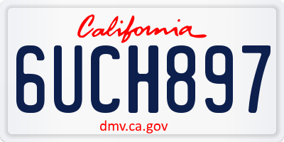 CA license plate 6UCH897