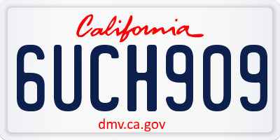CA license plate 6UCH909