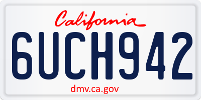CA license plate 6UCH942