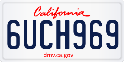 CA license plate 6UCH969