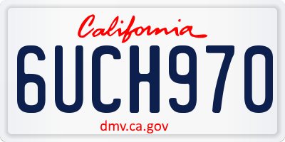 CA license plate 6UCH970