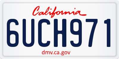 CA license plate 6UCH971