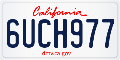 CA license plate 6UCH977