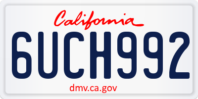 CA license plate 6UCH992