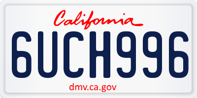 CA license plate 6UCH996