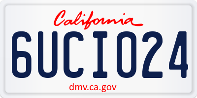 CA license plate 6UCI024
