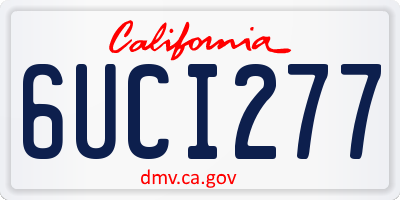CA license plate 6UCI277